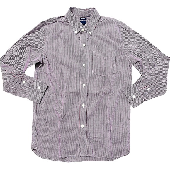 GAP Kids Non-Iron Shirt Boys XL Button Up Down Collared Plaid‎ Red Blue - Picture 2 of 7